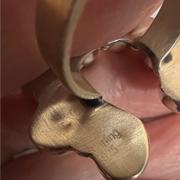 ❤️ Pink Dream Dahlia Turquoise Naja 925 Navajo Statement Adjustable Ring 9.9gm - Picture 6 of 13